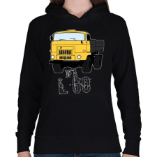 PRINTFASHION IFA L60 - Női kapucnis pulóver - Fekete női pulóver, kardigán