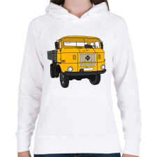 PRINTFASHION Ifa - Női kapucnis pulóver - Fehér női pulóver, kardigán