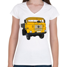 PRINTFASHION Ifa - Női V-nyakú póló - Fehér