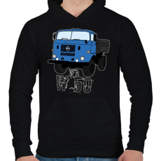 PRINTFASHION IFA w50 - Férfi kapucnis pulóver - Fekete