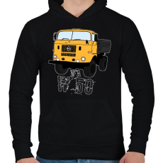 PRINTFASHION IFA w50 - Férfi kapucnis pulóver - Fekete