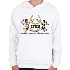 PRINTFASHION IFBB_logo - Gyerek kapucnis pulóver - Fehér