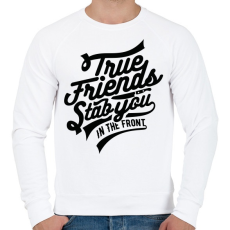 PRINTFASHION Igaz barát - Férfi pulóver - Fehér