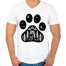 PRINTFASHION Igaz barátság - Férfi V-nyakú póló - Fehér férfi póló