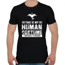 PRINTFASHION Igazából egy sárkány vagyok - Férfi póló - Fekete férfi póló
