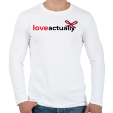 PRINTFASHION Igazából szerelem - Férfi hosszú ujjú póló - Fehér férfi póló