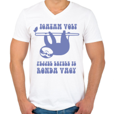 PRINTFASHION Igazam volt - Férfi V-nyakú póló - Fehér férfi póló