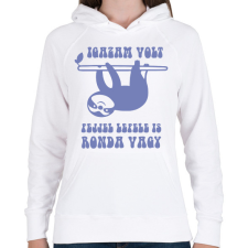 PRINTFASHION Igazam volt - Női kapucnis pulóver - Fehér női pulóver, kardigán