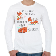 PRINTFASHION Igazi barát - Férfi hosszú ujjú póló - Fehér férfi póló