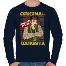 PRINTFASHION Igazi gangsta - Férfi pulóver - Sötétkék