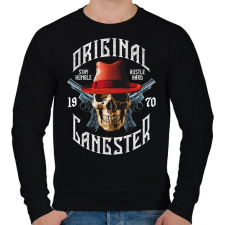PRINTFASHION Igazi gengszter 1970 - Férfi pulóver - Fekete férfi pulóver, kardigán