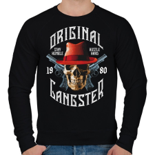 PRINTFASHION Igazi gengszter 1980 - Férfi pulóver - Fekete férfi pulóver, kardigán