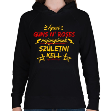 PRINTFASHION igazi guns n roses rajongó - Női kapucnis pulóver - Fekete női pulóver, kardigán