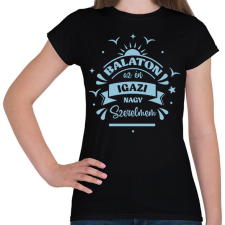 PRINTFASHION Igazi nagy szerelem - Női póló - Fekete női póló