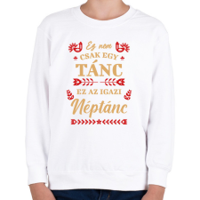 PRINTFASHION Igazi néptánc - Gyerek pulóver - Fehér gyerek pulóver, kardigán
