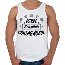 PRINTFASHION Igen, beszélek csillagászul - Férfi atléta - Fehér atléta, trikó