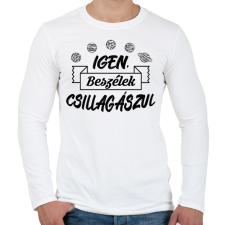 PRINTFASHION Igen, beszélek csillagászul - Férfi hosszú ujjú póló - Fehér férfi póló