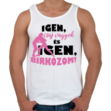 PRINTFASHION Igen, birkózom! - Férfi atléta - Fehér atléta, trikó