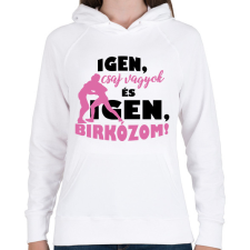 PRINTFASHION Igen, birkózom! - Női kapucnis pulóver - Fehér női pulóver, kardigán