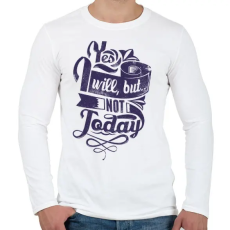 PRINTFASHION Igen... de nem ma! - Férfi hosszú ujjú póló - Fehér