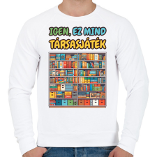 PRINTFASHION Igen, ez mind társasjáték - Férfi pulóver - Fehér férfi pulóver, kardigán