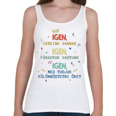 PRINTFASHION Igen, ikreink vannak - Női atléta - Fehér