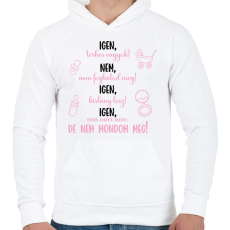 PRINTFASHION Igen, kislány lesz! - Férfi kapucnis pulóver - Fehér