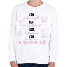 PRINTFASHION Igen, kislány lesz! - Gyerek pulóver - Fehér gyerek pulóver, kardigán