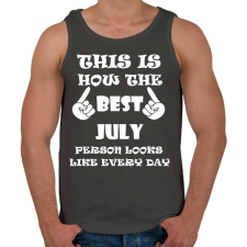 PRINTFASHION Így néz ki a legjobb júliusi születésű személy minden nap - Férfi atléta - Sötétszürke atléta, trikó