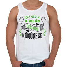 PRINTFASHION Így néz ki - Kőműves - Férfi atléta - Fehér