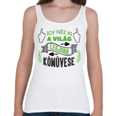 PRINTFASHION Így néz ki - Kőműves - Női atléta - Fehér