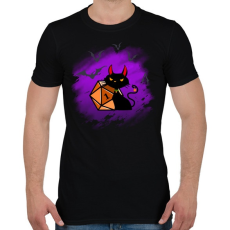 PRINTFASHION Ijesztő Halloween Cica  - Férfi póló - Fekete