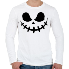 PRINTFASHION Ijesztő halloween fej - Férfi hosszú ujjú póló - Fehér