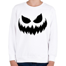 PRINTFASHION Ijesztő halloween tökfej 3 - Gyerek pulóver - Fehér