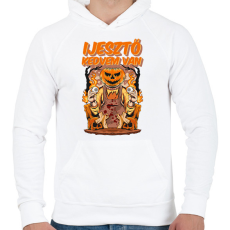 PRINTFASHION Ijesztő kedvem van - Férfi kapucnis pulóver - Fehér