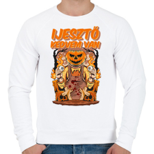 PRINTFASHION Ijesztő kedvem van - Férfi pulóver - Fehér férfi pulóver, kardigán