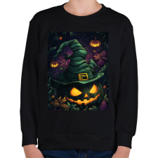 PRINTFASHION Ijesztő Töklámpás - Gyerek pulóver - Fekete gyerek pulóver, kardigán