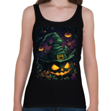 PRINTFASHION Ijesztő Töklámpás - Női atléta - Fekete