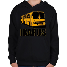 PRINTFASHION Ikarus - Gyerek kapucnis pulóver - Fekete gyerek pulóver, kardigán