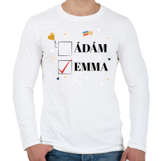 PRINTFASHION Iker baba - Névvel - Férfi hosszú ujjú póló - Fehér