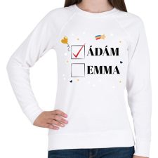 PRINTFASHION Iker baba - Névvel - Női pulóver - Fehér női pulóver, kardigán