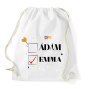 PRINTFASHION Iker baba - Névvel - Sportzsák, Tornazsák - Fehér