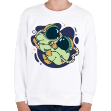 PRINTFASHION Iker űrhajósok - Gyerek pulóver - Fehér gyerek pulóver, kardigán