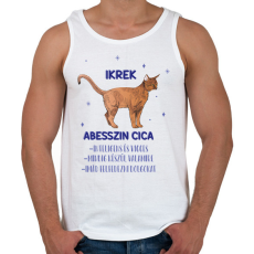 PRINTFASHION Ikrek - Abesszin cica - Férfi atléta - Fehér