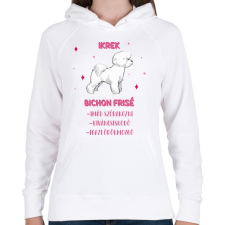 PRINTFASHION Ikrek - Bichon frisé - Női kapucnis pulóver - Fehér női pulóver, kardigán