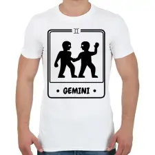 PRINTFASHION ikrek - Férfi póló - Fehér férfi póló