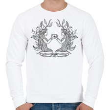 PRINTFASHION Ikrek - Férfi pulóver - Fehér férfi pulóver, kardigán