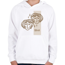 PRINTFASHION Ikrek horoszkóp - Gyerek kapucnis pulóver - Fehér gyerek pulóver, kardigán