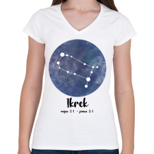 PRINTFASHION Ikrek - Női V-nyakú póló - Fehér női póló