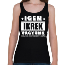 PRINTFASHION Ikrek vagyunk (fehér) - Női atléta - Fekete női trikó